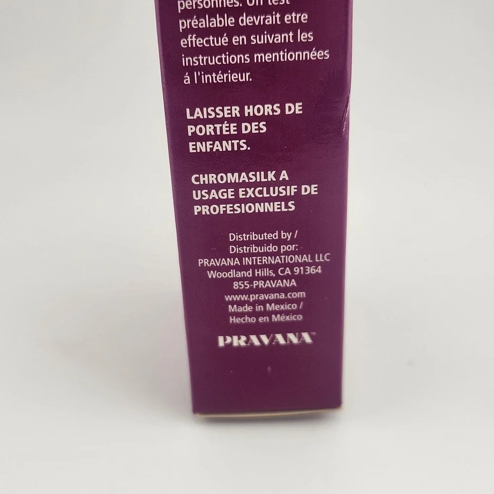 Pravana Chroma Silk Hair Color‎ With Keratin Black Noir 3 fl oz. 90 ml New